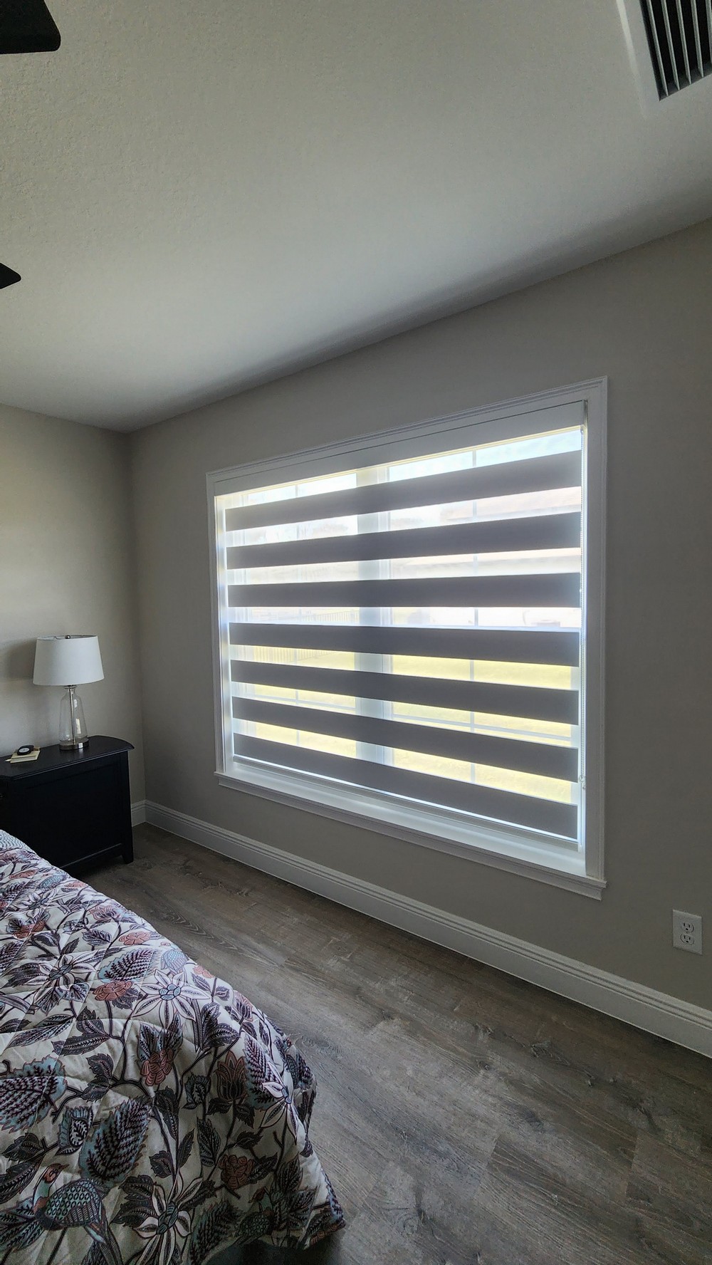 Amazing, Room-Darkening Neolux Zebra Shades from Oceanview on Genova Dr in Oviedo, FL